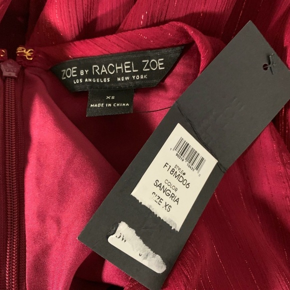 Rachel Zoe Dress Cold Shoulder Chiffon Sz XS - Picture 6 of 6